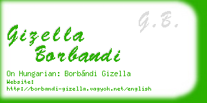 gizella borbandi business card